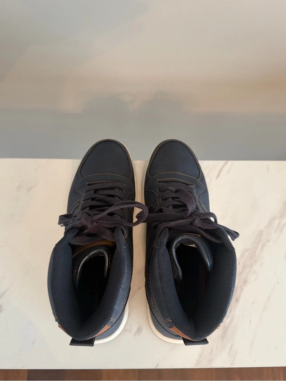 Levi’s Stanton Waxed UL Men's High-Top Sneakers Navy Blue Size 8